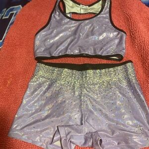 Rebels Purple Sparkle Women's Shorts Set